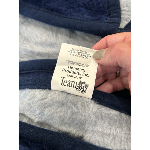 Vtg 1994 Dallas Cowboys Plush Throw Fleece Blanket Team NFL 60”X50” Blue NOS NWT - Picture 9 of 14